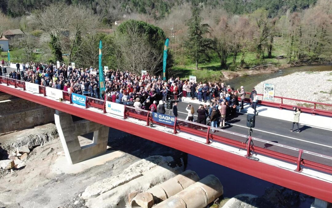 Réouverture du Pont entre Chamborigaud  et Génolhac