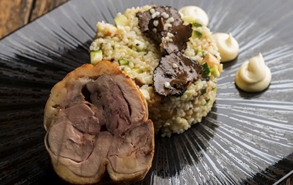 Ballottine de pintade basse température